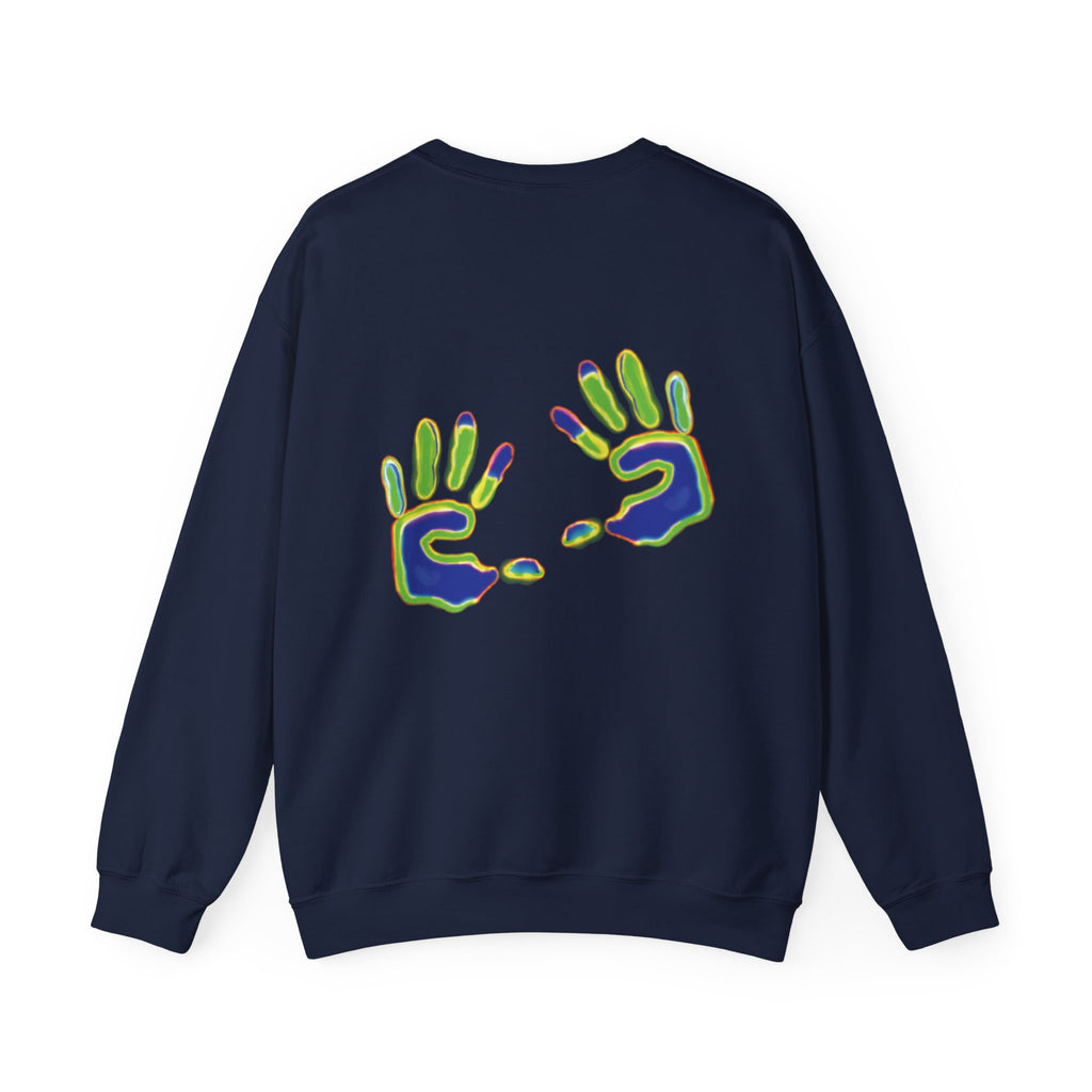 aura handprint sweater