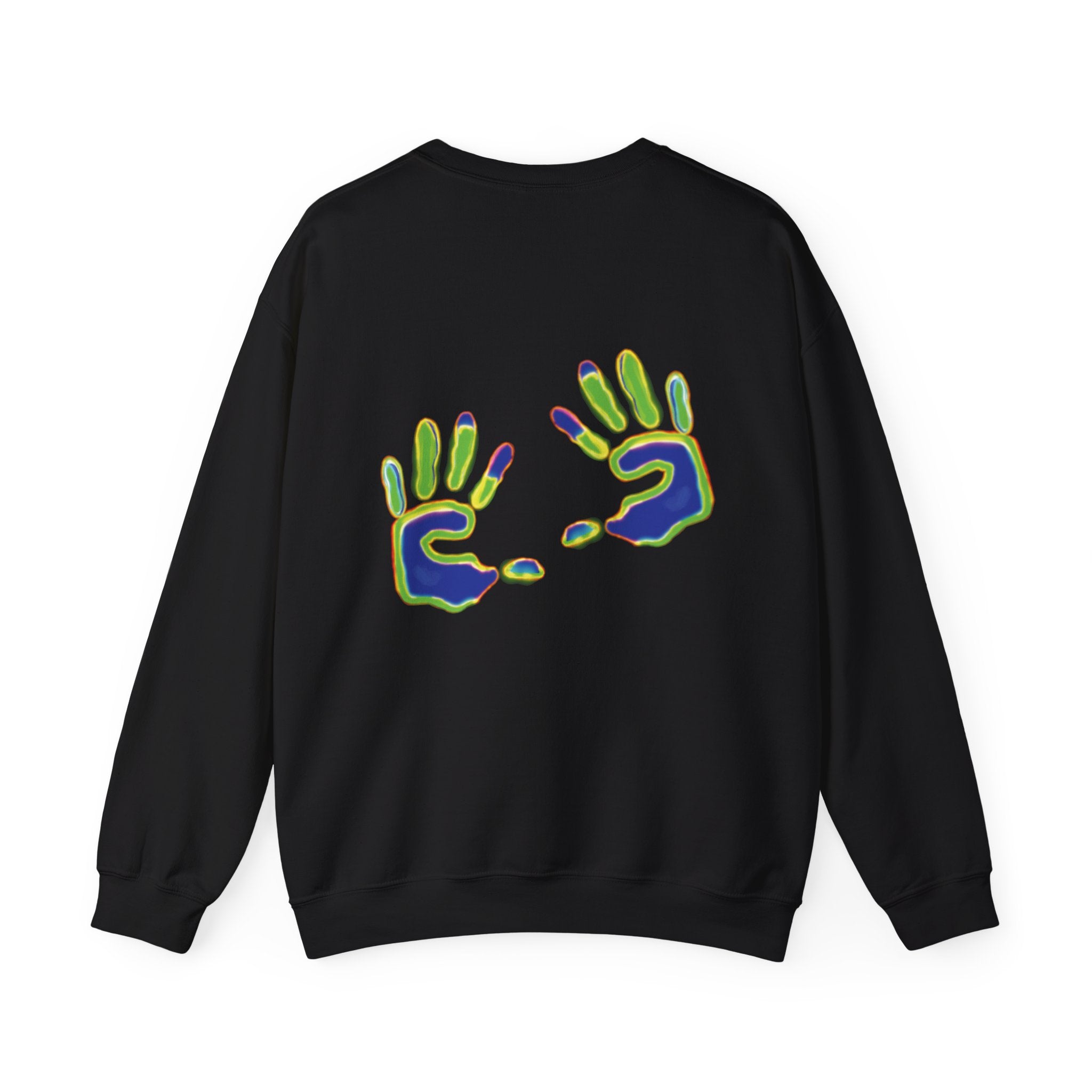 aura handprint sweater