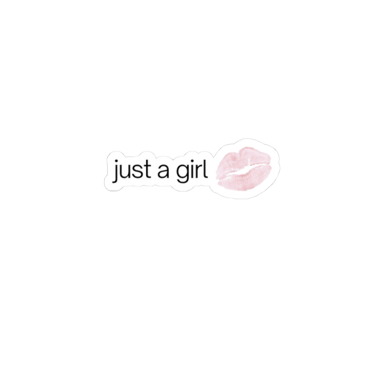 just a girl sticker